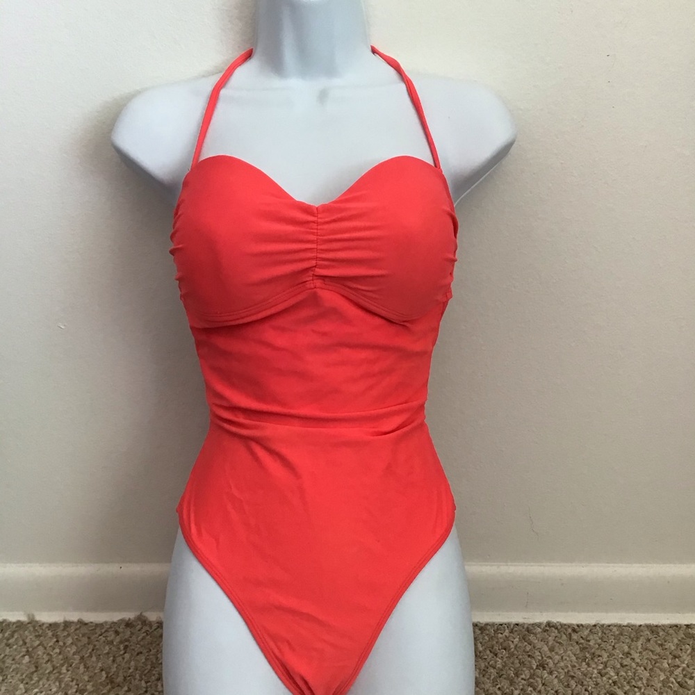 OLD NAVY CORAL FULL BATHING SUIT S/P NWOT - Picture 1 of 6